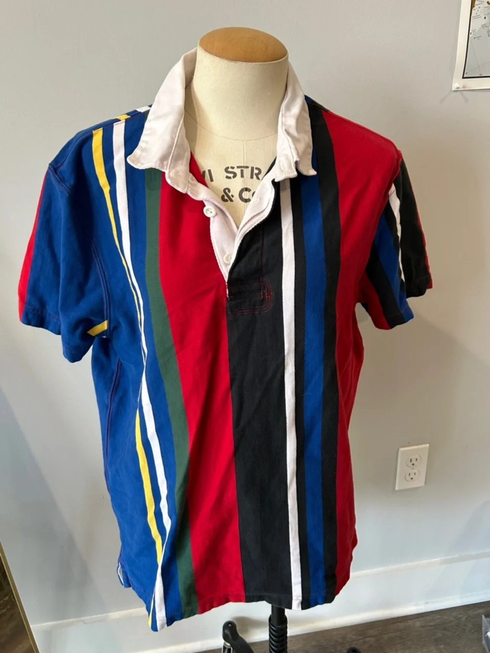 J.‎ Crew Short-sleeve rugby shirt in mixed stripe